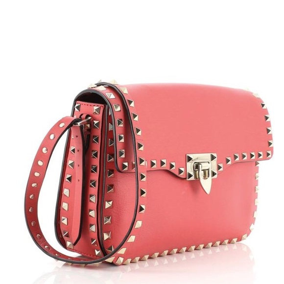 Valentino Rockstud Flip Lock Flap Medium Bag - Picture 3 of 5